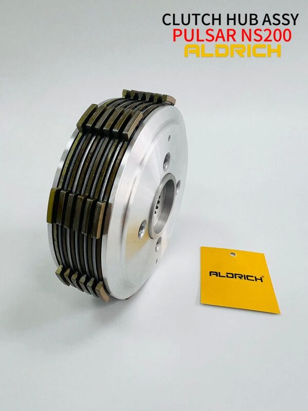 Bajaj Pulsar NS200 Clutch Hub Drum Assy 6-Hole/5-Spring Design - ALDRICH A-Grade Aluminum Alloy Clutch Plate Carrier for 200cc Engine Spare Parts