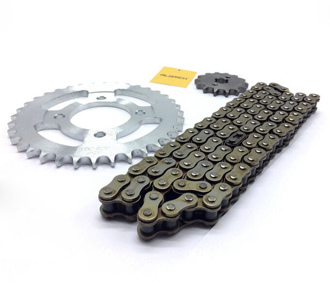 Heavy Duty C45 Steel Chain And Sprocket Set LF110 428H 102L 36T For Motorbike
