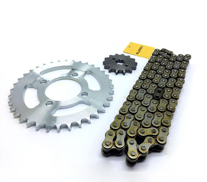 Heavy Duty C45 Steel Chain And Sprocket Set LF110 428H 102L 36T For Motorbike
