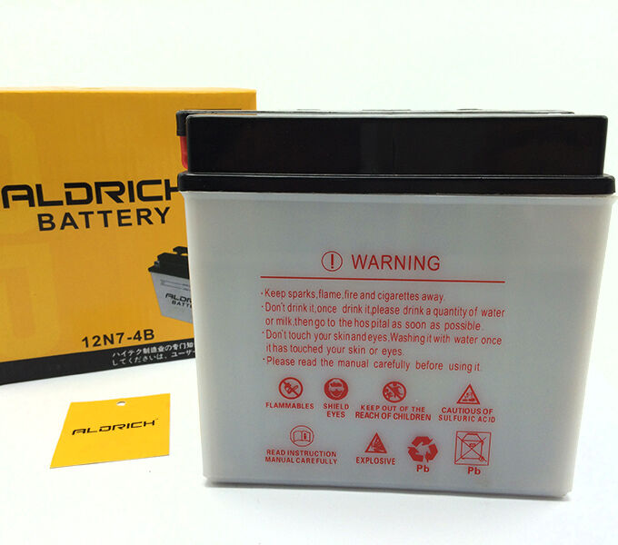High Performance Electric Motorbike Battery 12N7-4B 12V 7Ah For Honda & Yamaha