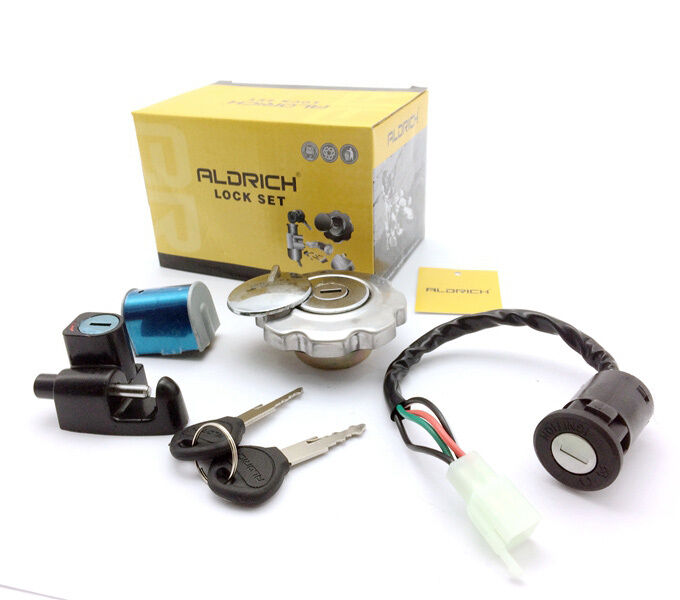 Motorcycle Lock Set HJ CG Premium Metal Standard Size Engine Switch Ignition Key Kit