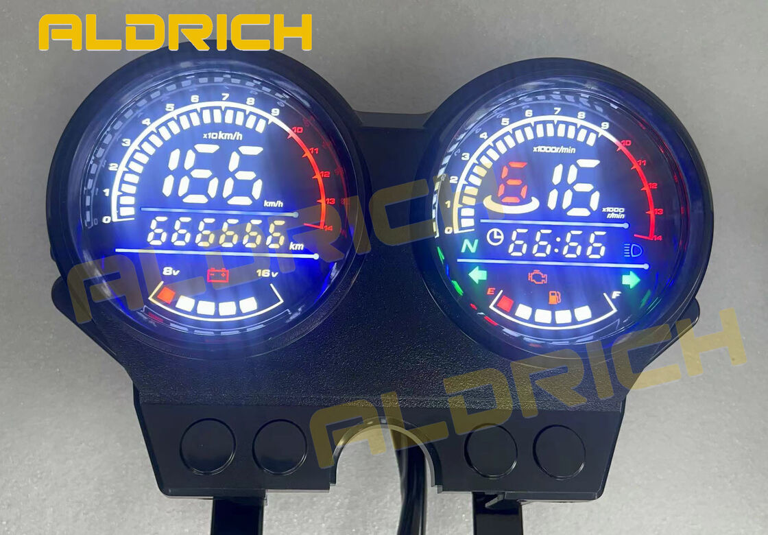 XPRESS 125 Universal Motorcycle LCD Speedometer - Smart USB Port Digital Odometer Mileage Meter Assembly