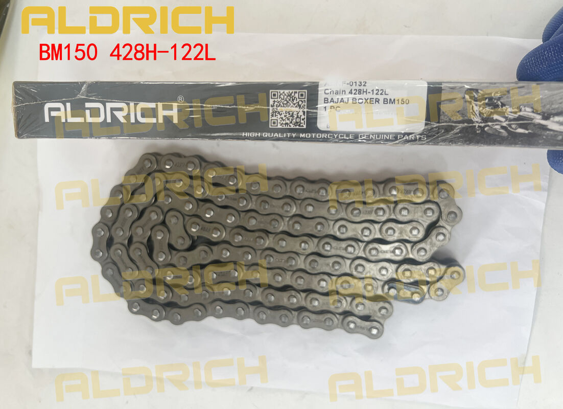 OEM Aldrich 428H-122L Alloy Steel Motorcycle Chain Wholesale Factory Price Drive Chains for Bajaj BM150 (Transmission Link)
