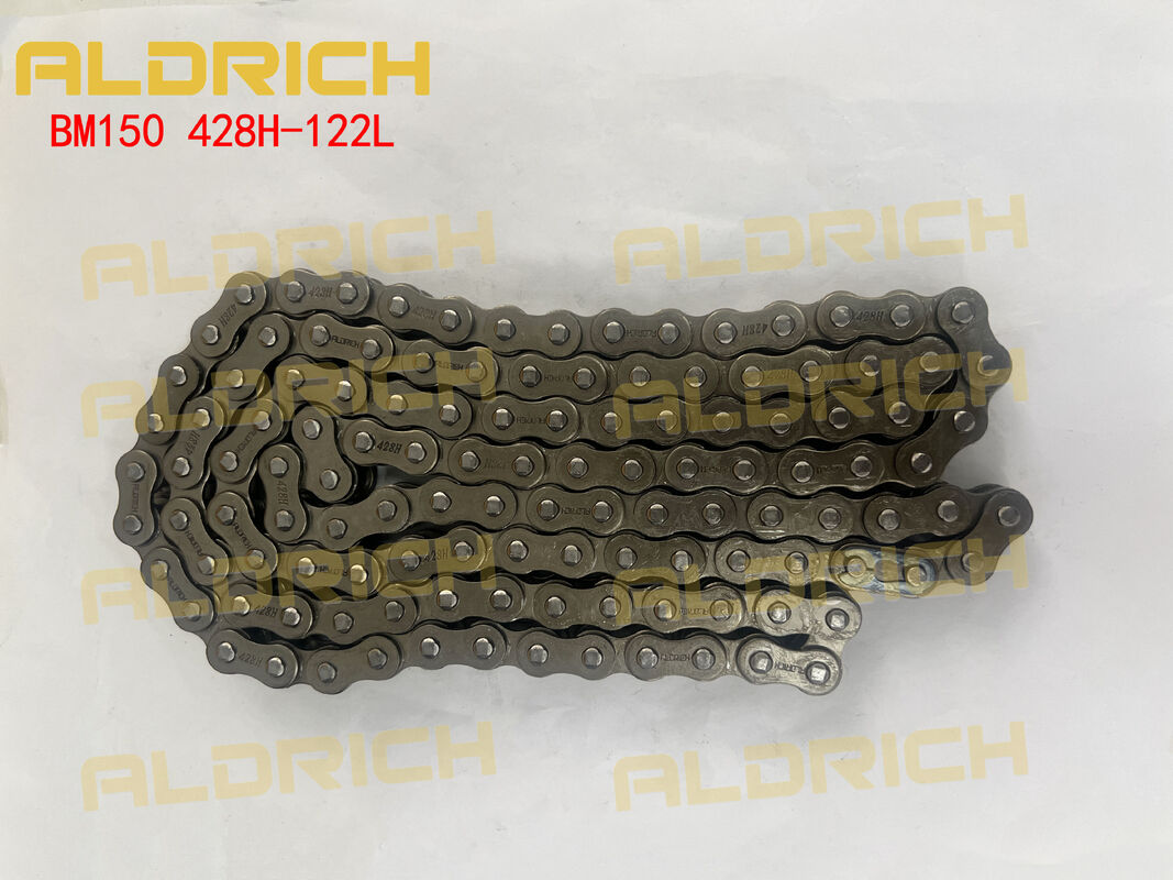 OEM Aldrich 428H-122L Alloy Steel Motorcycle Chain Wholesale Factory Price Drive Chains for Bajaj BM150 (Transmission Link)