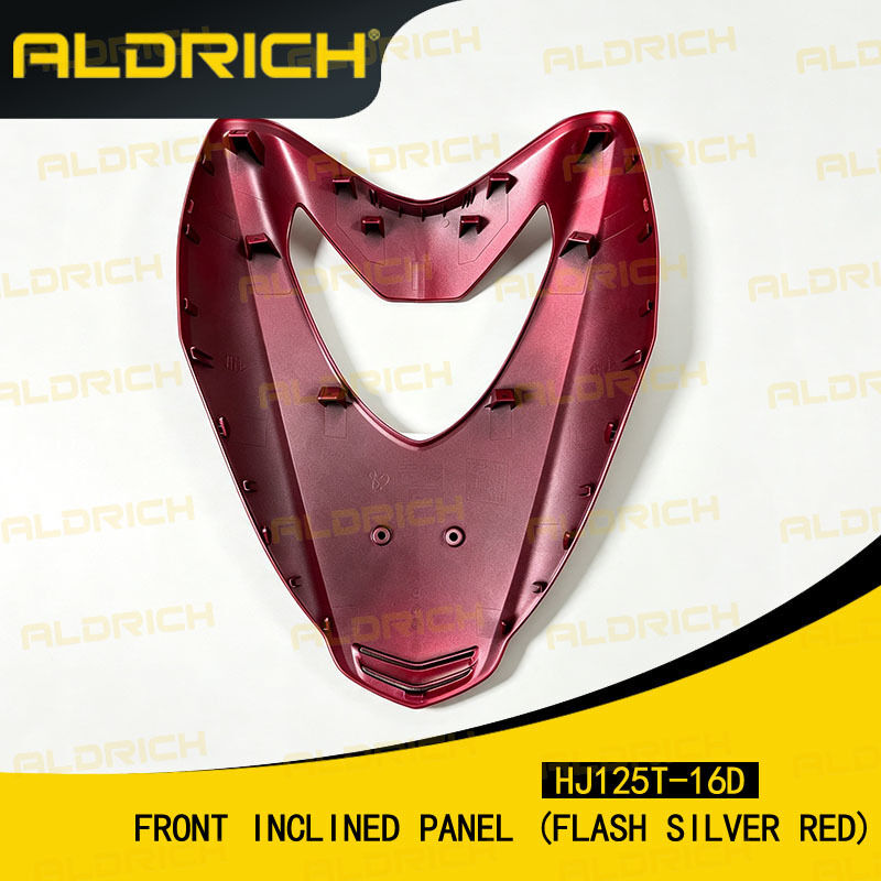48111H82100H121 Front Inclined Panel (Front Cover / Front Fairing) for Haojue HJ125T-16D (Flash Silver Red)