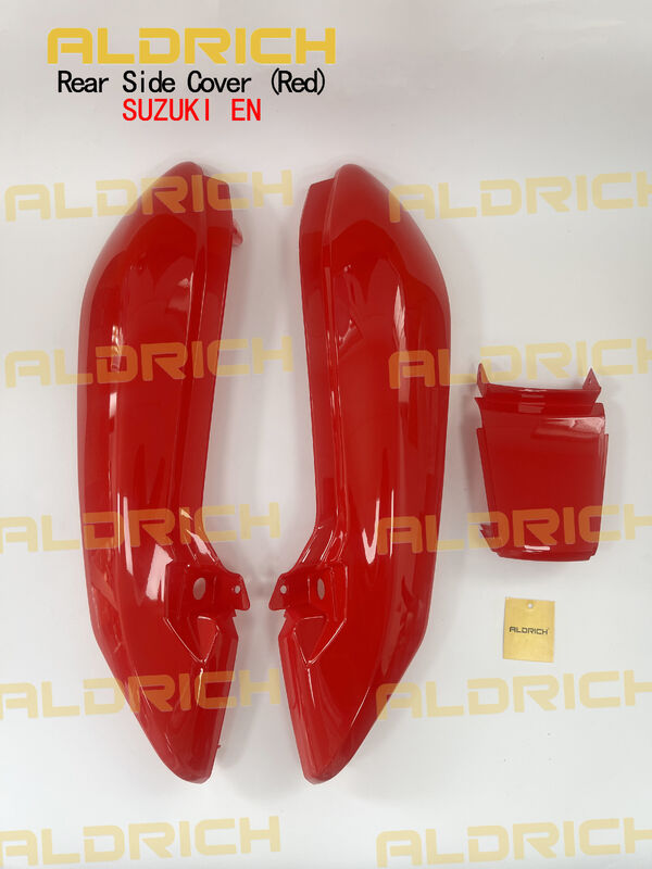 Aldrich Motorcycle Rear Side Cover Set (Tail Fairing / Side Panel) for SUZUKI EN125/EN150 EN Series (Left & Right) - Black / Blue / Silver / Red