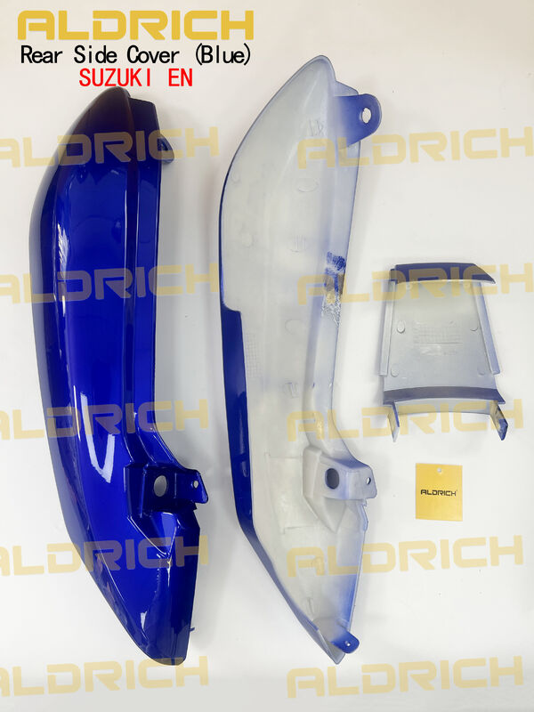 Aldrich Motorcycle Rear Side Cover Set (Tail Fairing / Side Panel) for SUZUKI EN125/EN150 EN Series (Left & Right) - Black / Blue / Silver / Red