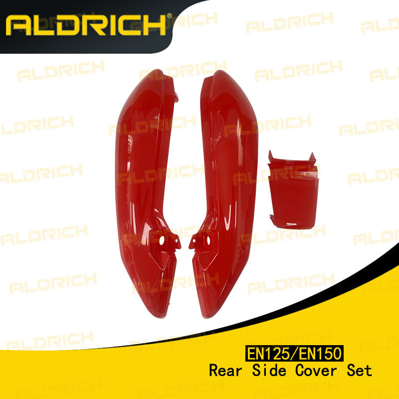 Aldrich Motorcycle Rear Side Cover Set (Tail Fairing / Side Panel) for SUZUKI EN125/EN150 EN Series (Left & Right) - Black / Blue / Silver / Red